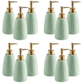 Kuber Industries Liquid Soap Dispenser | Handwash Soap Dispenser | Soap Dispenser for Wash Basin| Bathroom Dispenser Bottle | 12 Piece | Pack of 4 | ZX044GN | 320 ml | Green